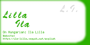 lilla ila business card